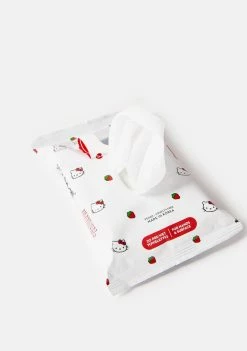 The Creme Shop Hello Kitty Strawberry Scented Moisturizing Sanitizer Towelettes