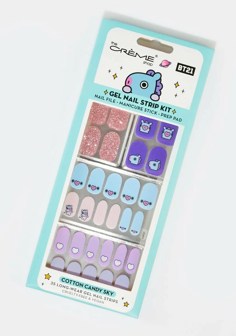 Promo π The Creme Shop X BT21 Cotton π¬ Candy Sky Gel Nail Strips Nails π 1 The Creme Shop X BT21 Cotton Candy Sky Gel Nail Strips Nails