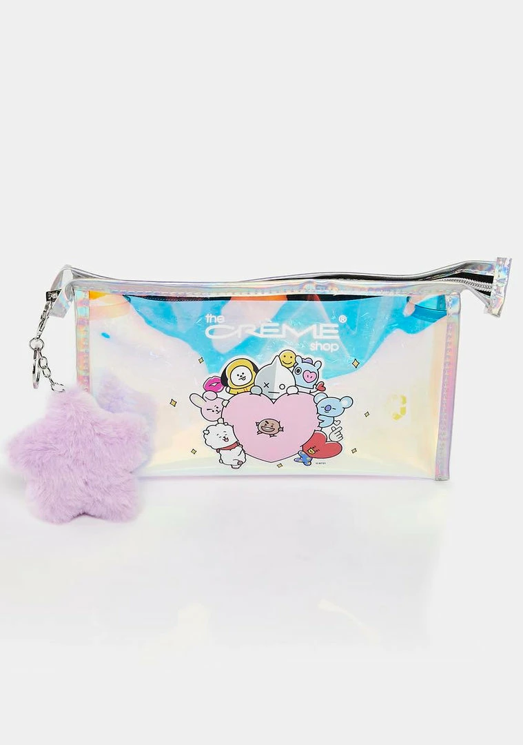 Cheapest 😀 The Creme Shop Tools & Accessories BT21 Holographic Travel Pouch W/ Plushie Star ❤️ 1 The Creme Shop Tools & Accessories BT21 Holographic Travel Pouch W/ Plushie Star