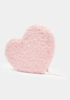The Creme Shop Plush Heart Teddy Bag Makeup Pouch Tools & Accessories