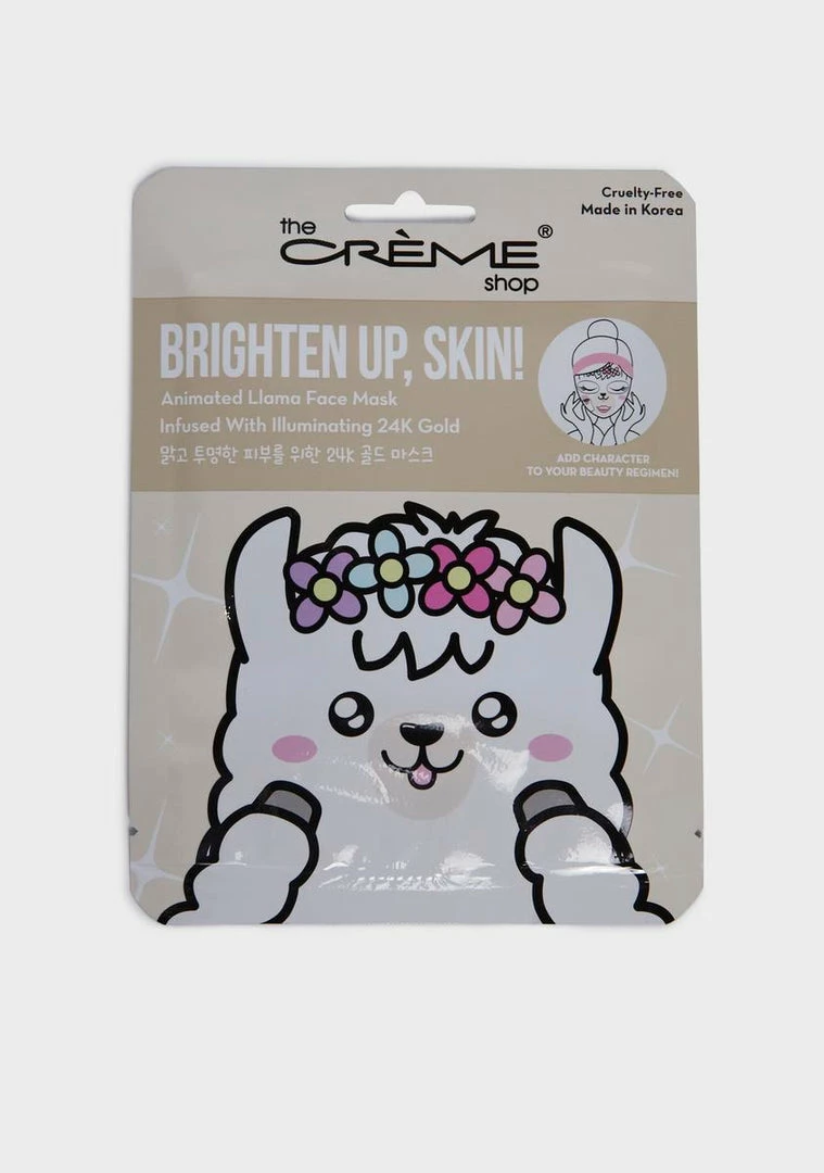 Discount ❤️ The Creme Shop Brighten Up, Skin! Animated Llama Face Mask ⌛ 1 The Creme Shop Brighten Up, Skin! Animated Llama Face Mask