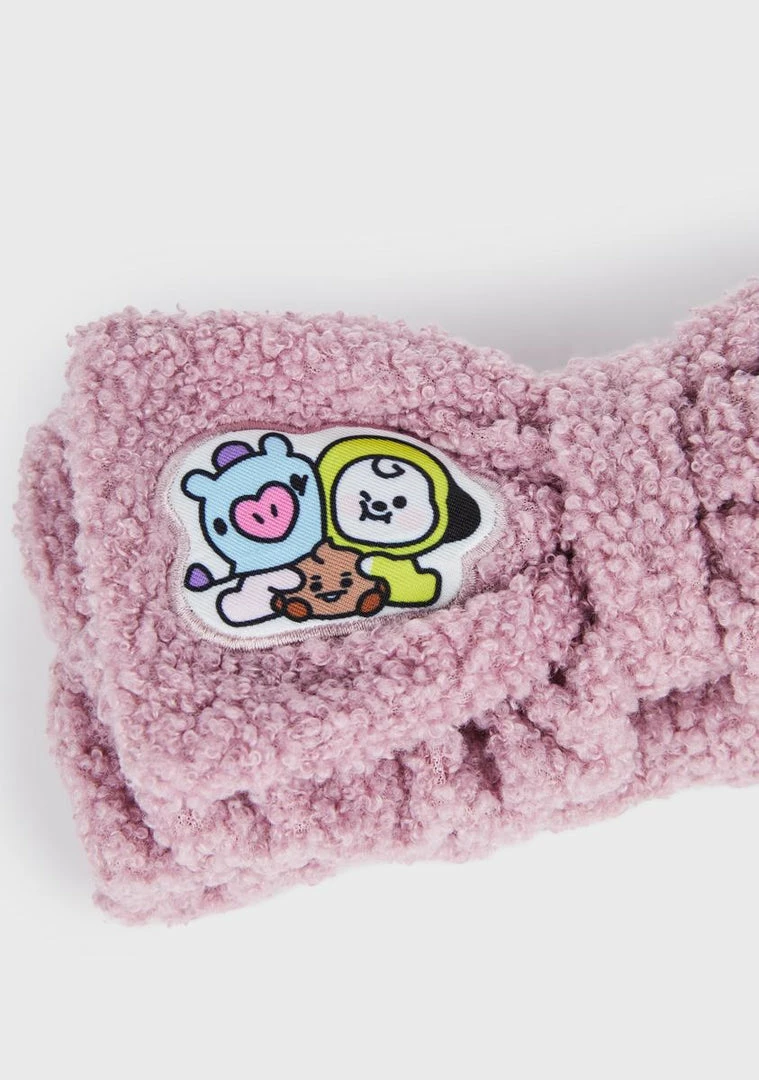 New 🔔 The Creme Shop Lavender Fluff BT21 Spa Teddy Headyband Hair Accessories 💯 2 The Creme Shop Lavender Fluff BT21 Spa Teddy Headyband Hair Accessories