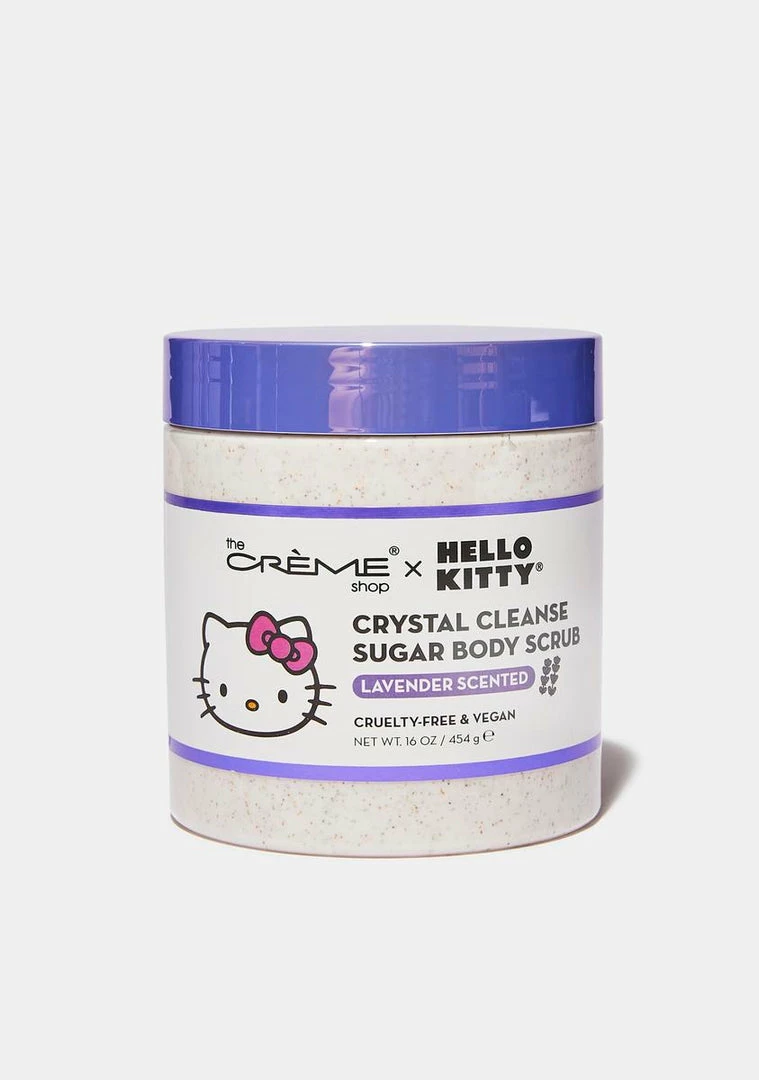 Brand new ✔️ The Creme Shop X Hello Kitty Crystal Cleanse Lavender Body Scrub 🛒 1 The Creme Shop X Hello Kitty Crystal Cleanse Lavender Body Scrub
