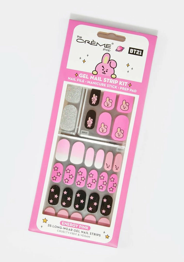 Cheap π The Creme Shop X BT21 Energy Pink Gel Nail Strips π 1 The Creme Shop X BT21 Energy Pink Gel Nail Strips