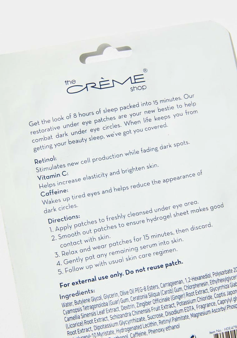 New 💯 The Creme Shop How Do Eye Look? Rested Eye Mask 👏 3 The Creme Shop How Do Eye Look? Rested Eye Mask