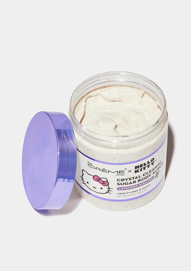 Brand new ✔️ The Creme Shop X Hello Kitty Crystal Cleanse Lavender Body Scrub 🛒 2 The Creme Shop X Hello Kitty Crystal Cleanse Lavender Body Scrub