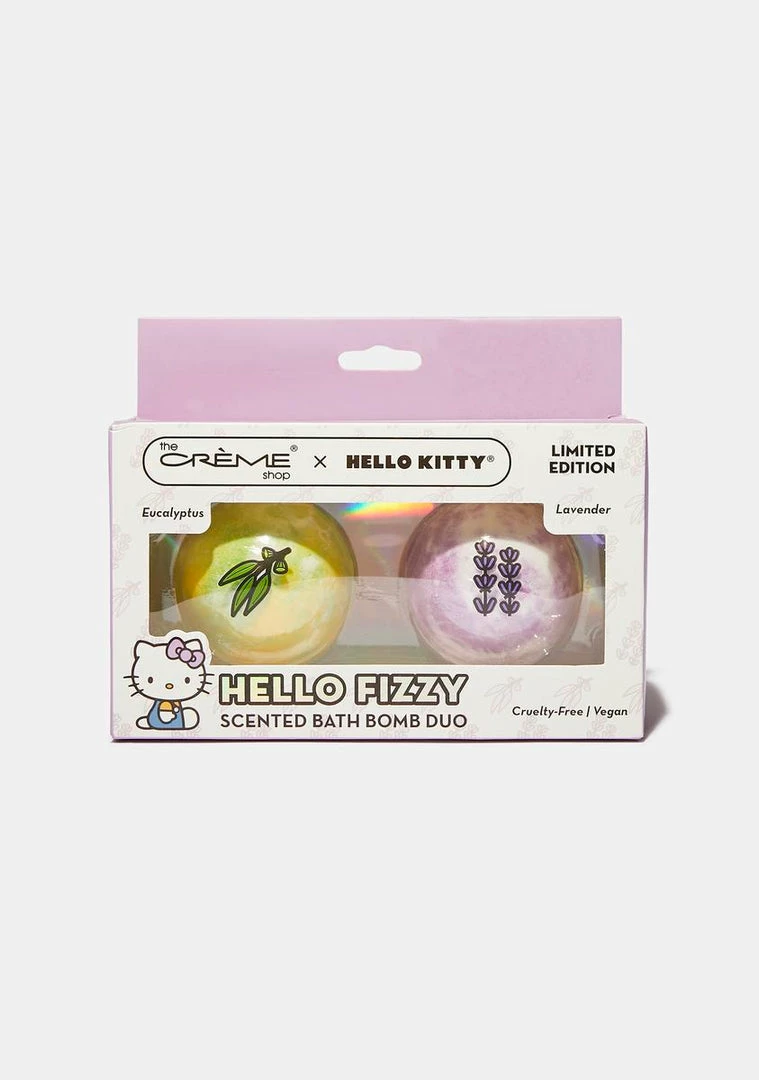 Wholesale π The Creme Shop Hello Kitty Hello Fizzy Scented Bath Bomb Duo Eucalyptus & Lavender Face & Body π₯° 1 The Creme Shop Hello Kitty Hello Fizzy Scented Bath Bomb Duo Eucalyptus & Lavender Face & Body