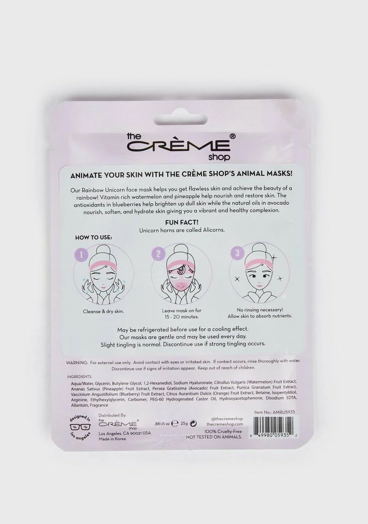 Deals π The Creme Shop Be Magical, Skin! Animated Rainbow Unicorn Face Mask π 2 The Creme Shop Be Magical, Skin! Animated Rainbow Unicorn Face Mask
