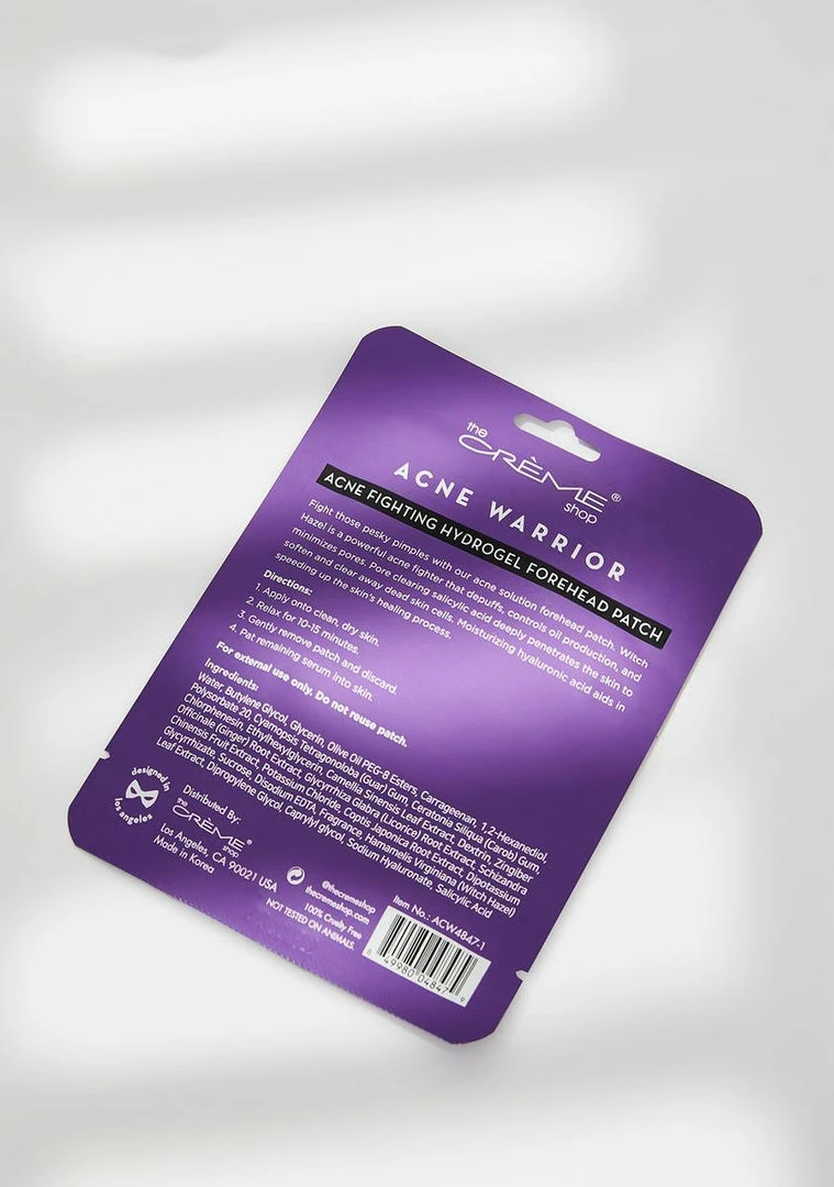 Wholesale 💯 The Creme Shop Acne Warrior Acne Fighting Hydrogel Forehead Patch 😍 2 The Creme Shop Acne Warrior Acne Fighting Hydrogel Forehead Patch