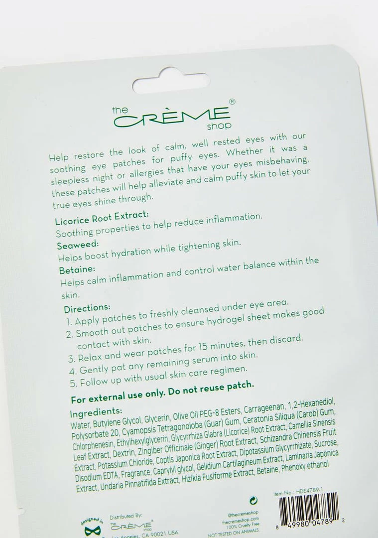 Promo 🤩 The Creme Shop How Do Eye Look Calm Eye Masks 🧨 3 The Creme Shop How Do Eye Look Calm Eye Masks