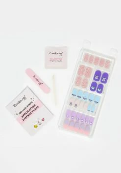 The Creme Shop X BT21 Cotton Candy Sky Gel Nail Strips Nails