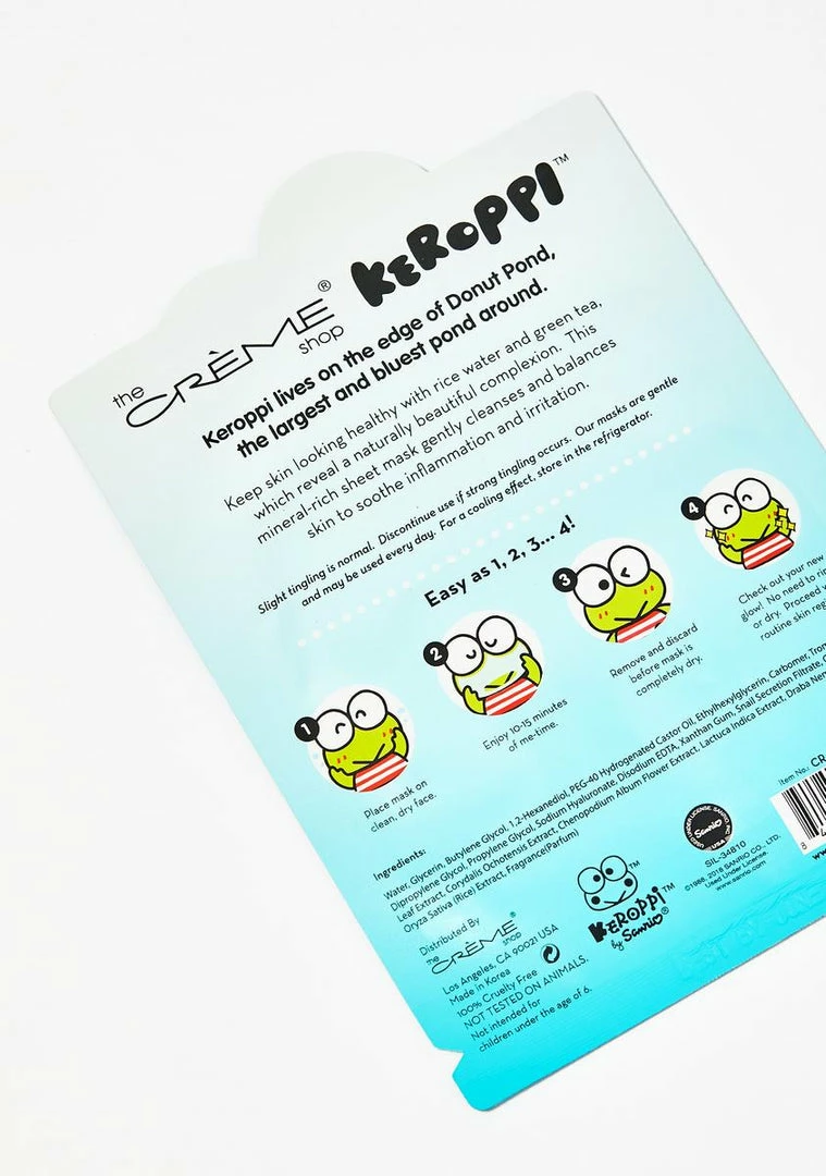Cheapest ✨ The Creme Shop Sooper Soothe Keroppi Mask Masks 💯 2 The Creme Shop Sooper Soothe Keroppi Mask Masks