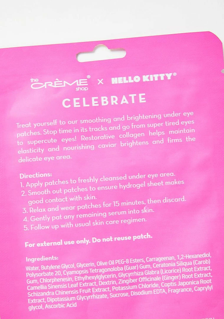Coupon ⭐ The Creme Shop Hello Kitty Under Eye Patches Wellness 🎁 3 The Creme Shop Hello Kitty Under Eye Patches Wellness